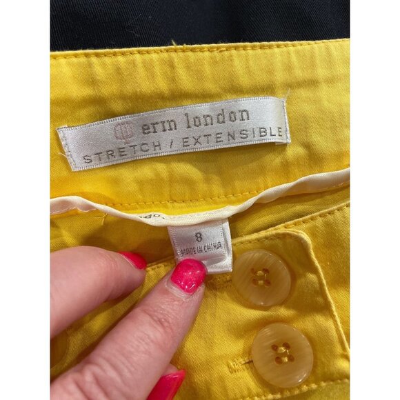 Erin London Yellow Ankle Pants Sz 8 - Picture 5 of 8